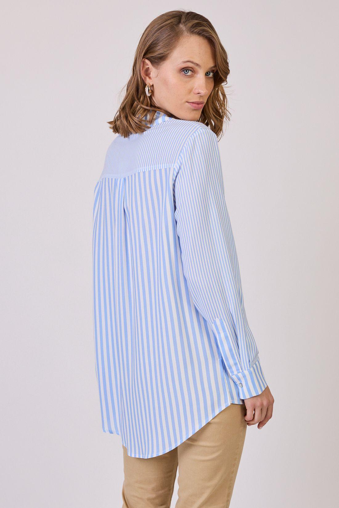 Blusa Con Rayas Celeste Cod 4520846-3
