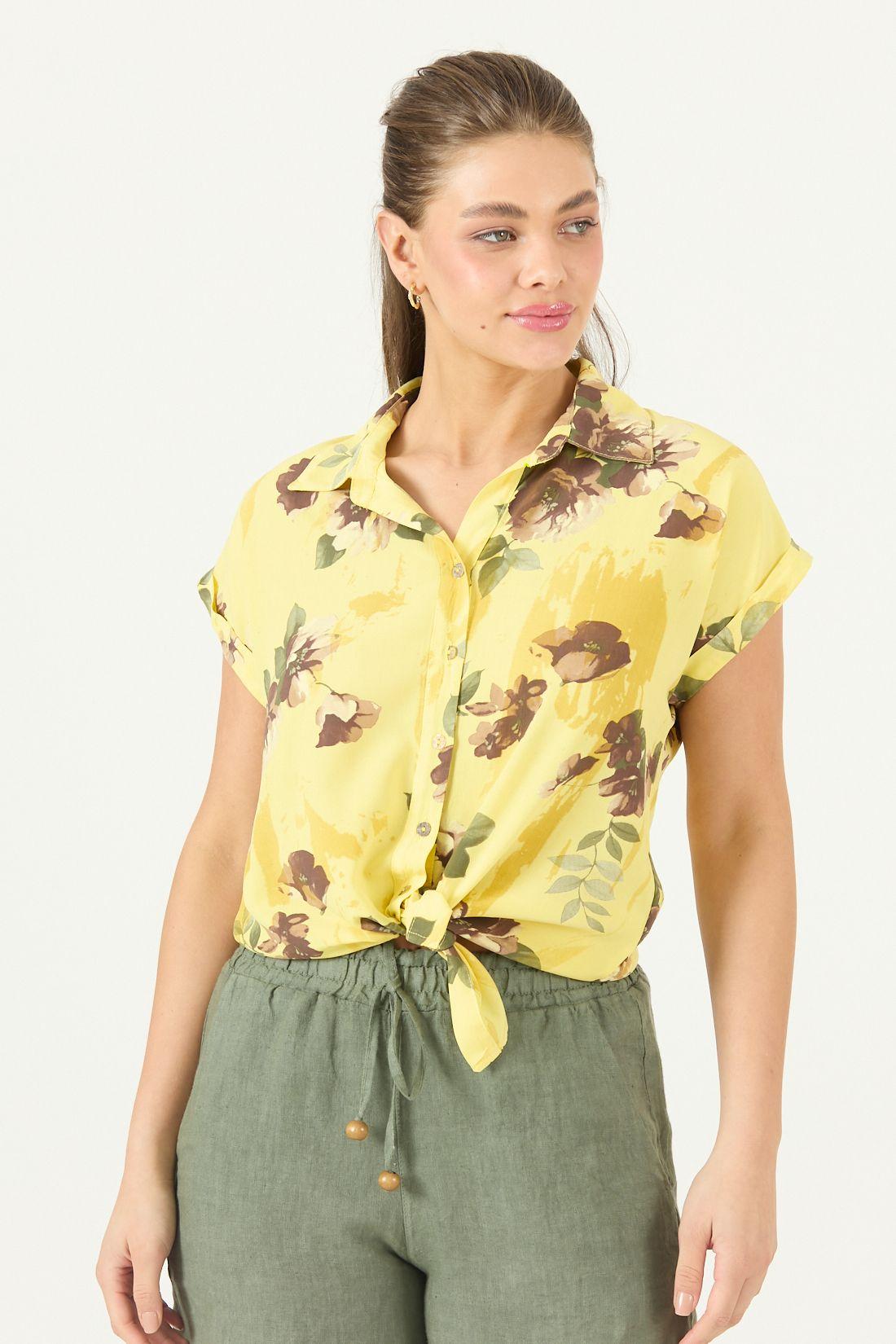 Blusa Estampada Amarilla Cod 4517675-2
