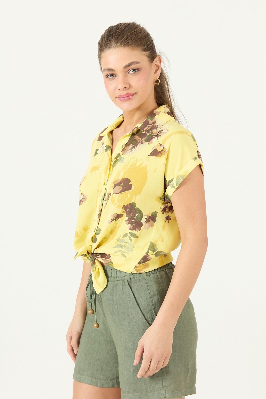 Blusa Estampada Amarilla Cod 4517675-3