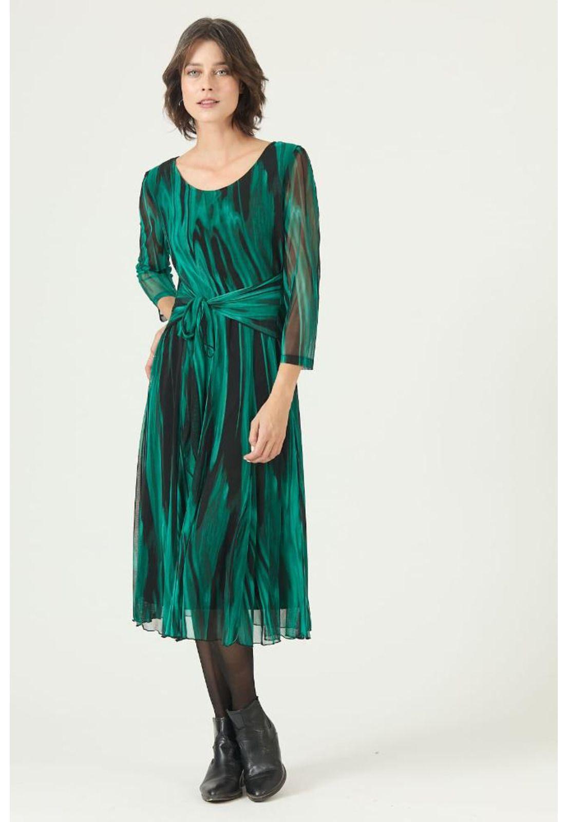 Vestido petroleo estampado PRIVILEGE 2603-2