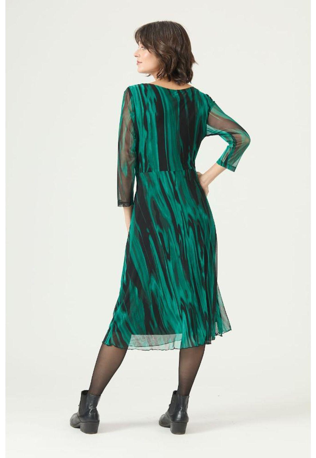 Vestido petroleo estampado PRIVILEGE 2603-4