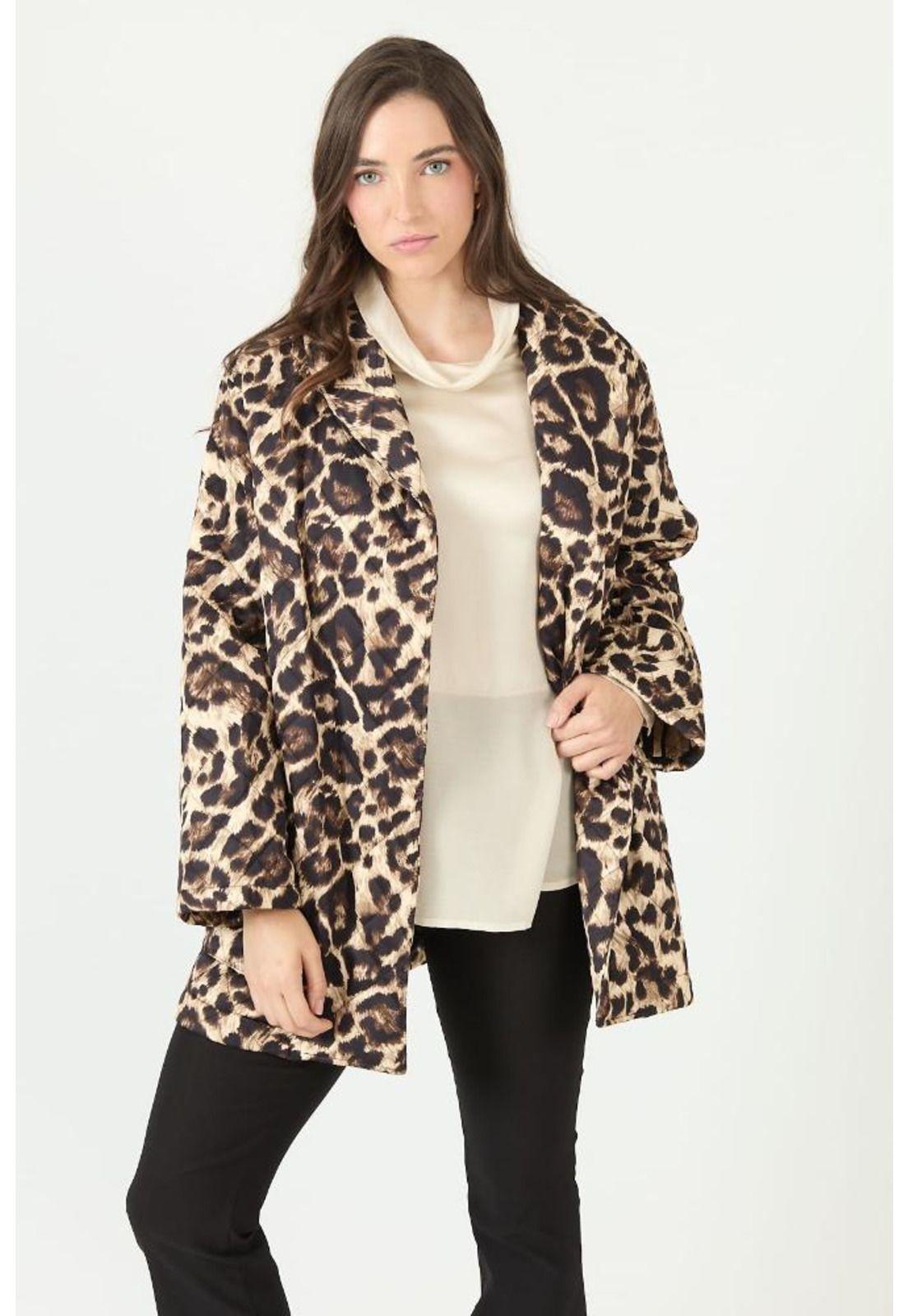 Chaqueta beige animal print PRIVILEGE 2233-1