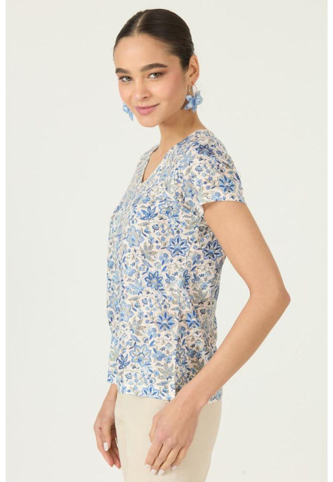 Polera celeste estampada PRIVILEGE 2869-2
