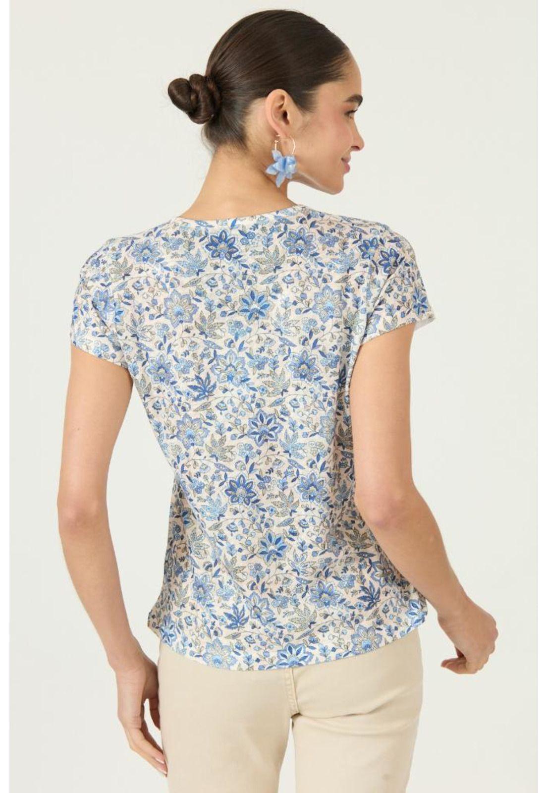 Polera celeste estampada PRIVILEGE 2869-3