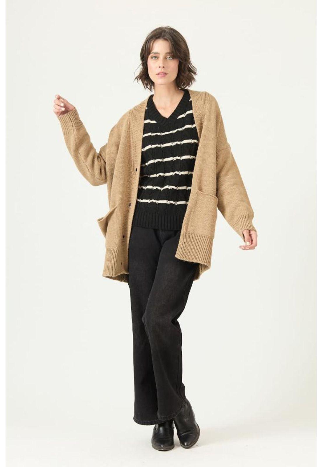 Cardigan con lana camel PRIVILEGE 2770-0