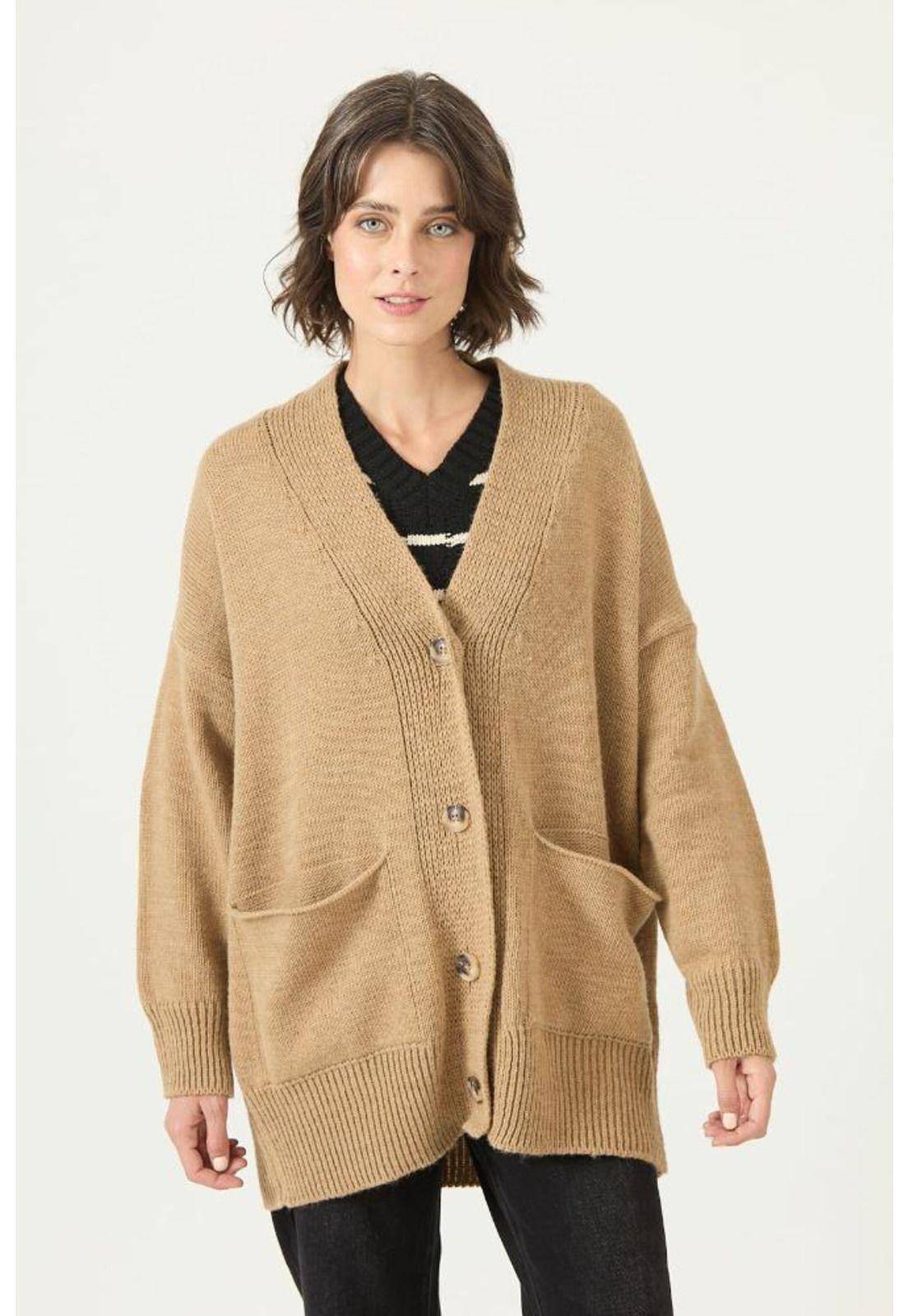 Cardigan con lana camel PRIVILEGE 2770-1
