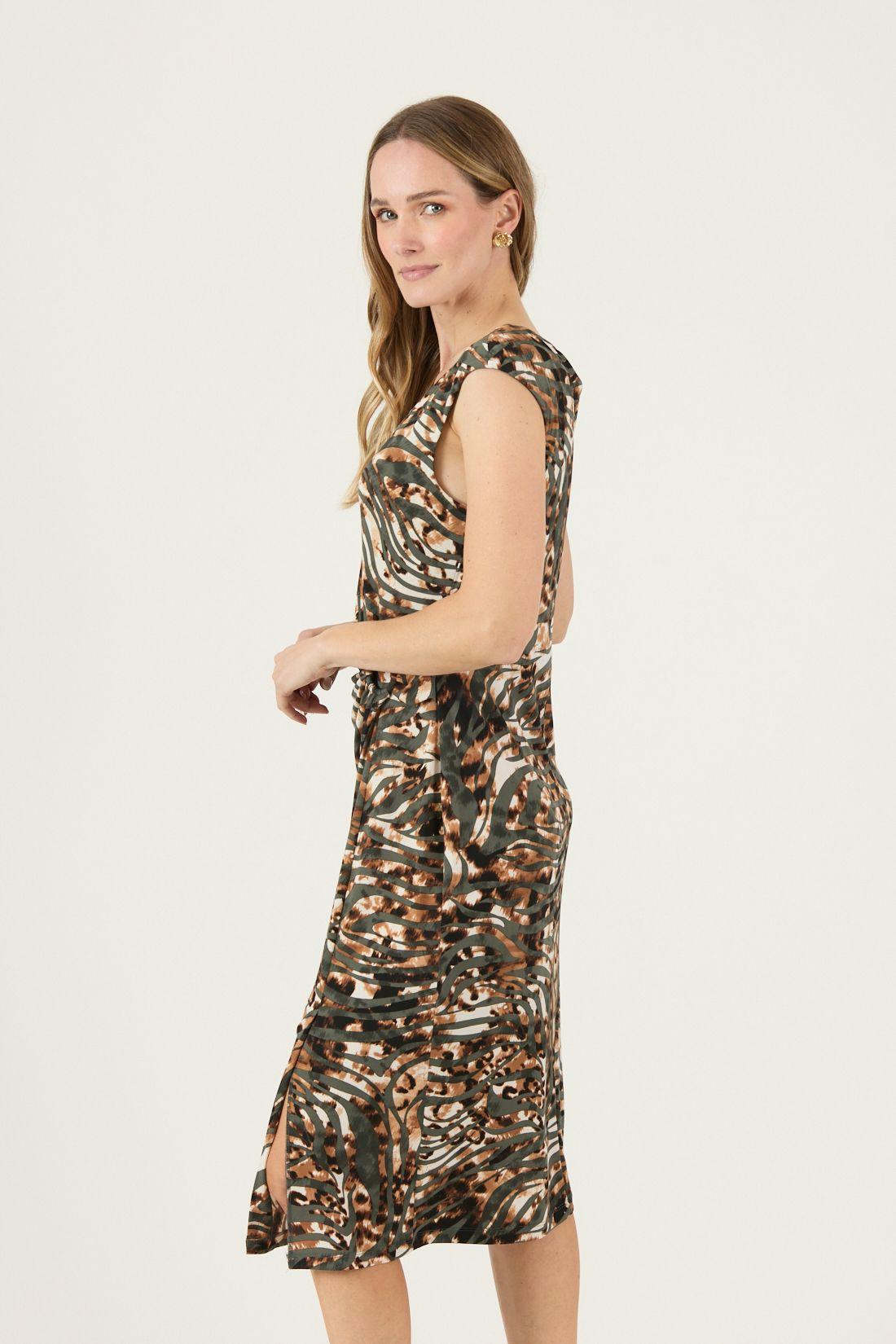 Vestido Estampado Verde Cod 4005685-3