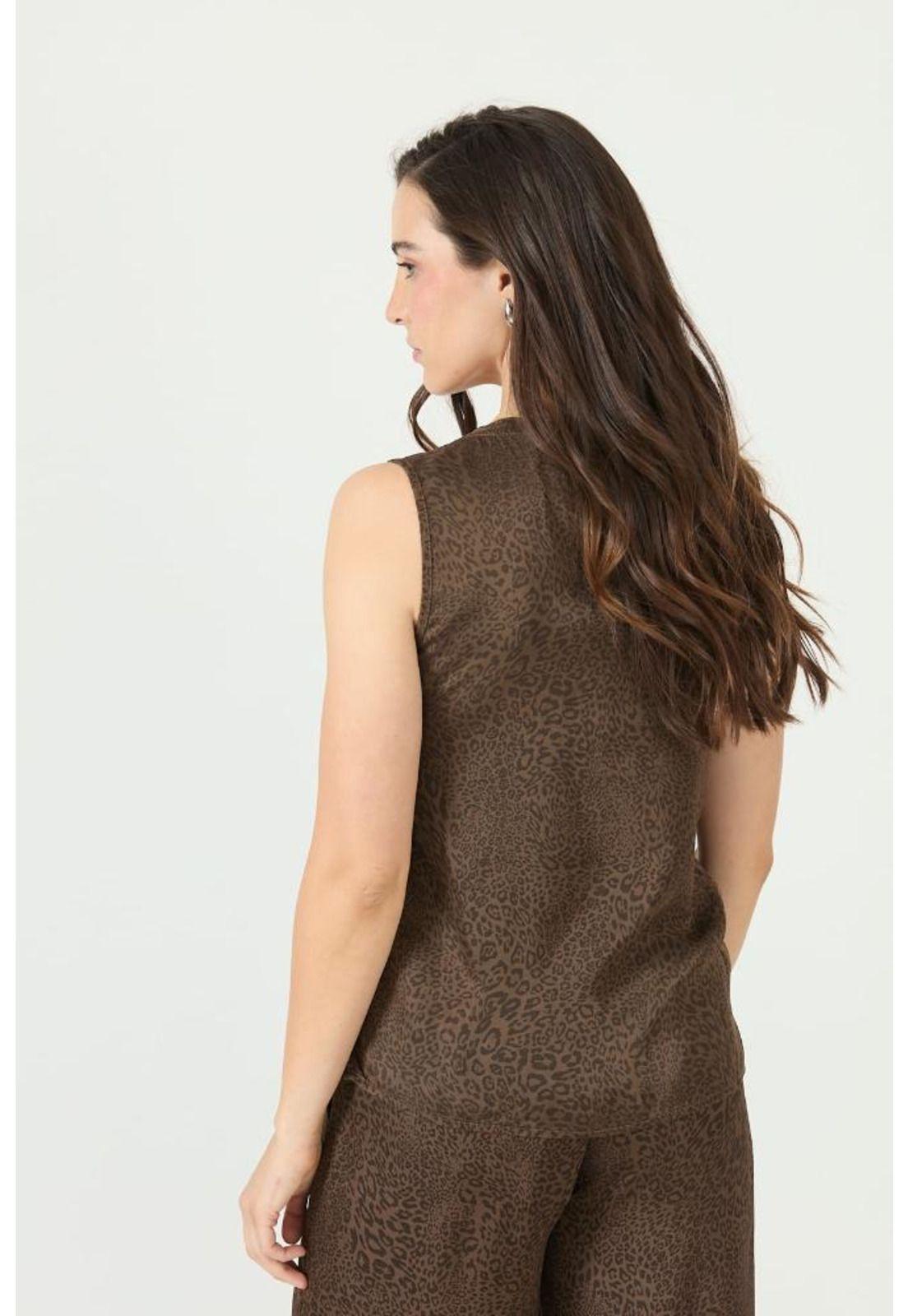 Blusa vison estampada PRIVILEGE 2383-3