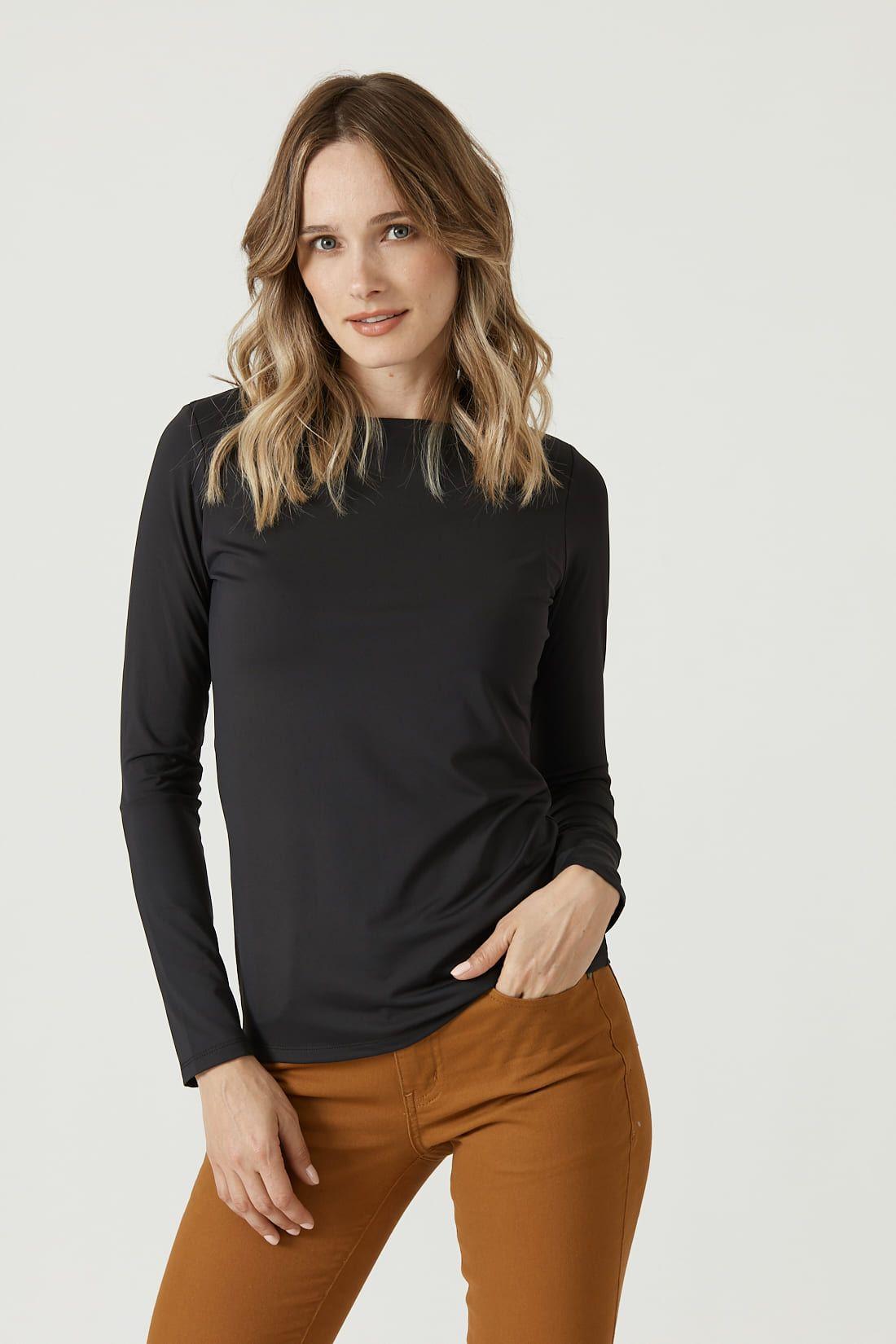 Polera poliamida negra 823-1
