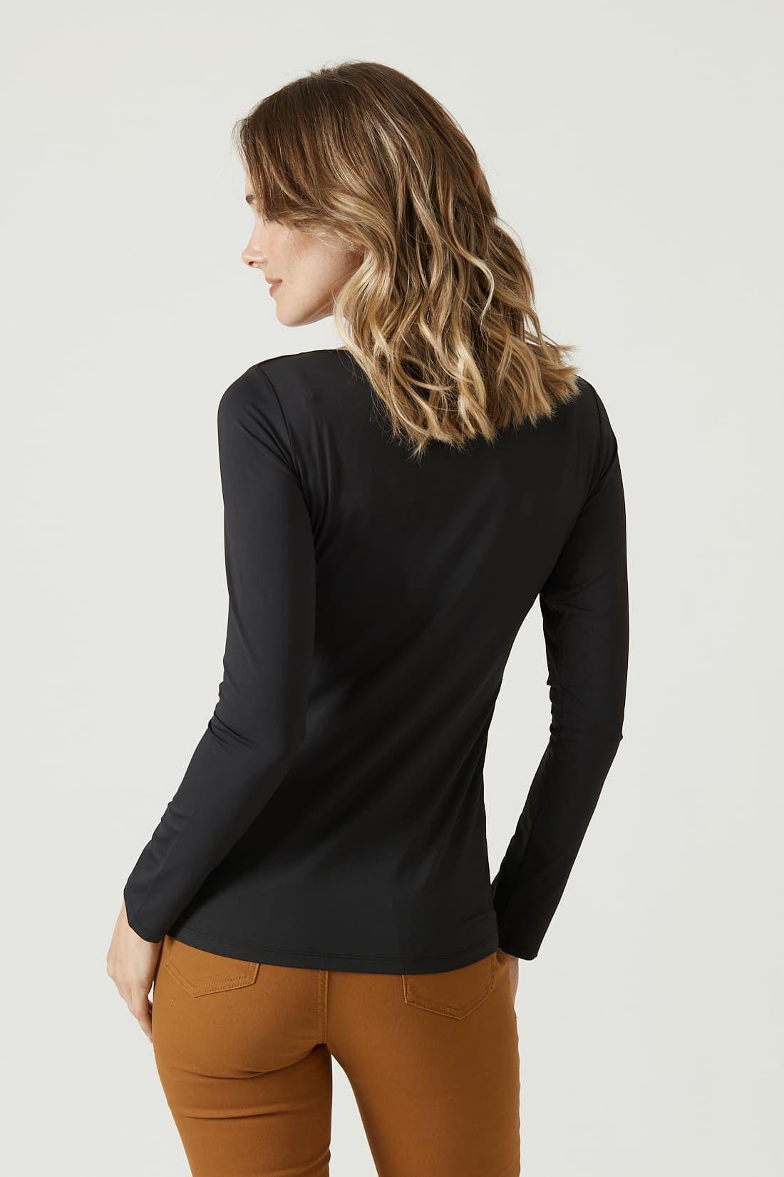 Polera poliamida negra 823-3