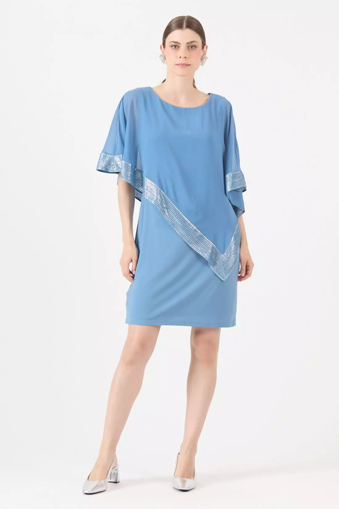 Vestido Celeste Cod 0702446-2