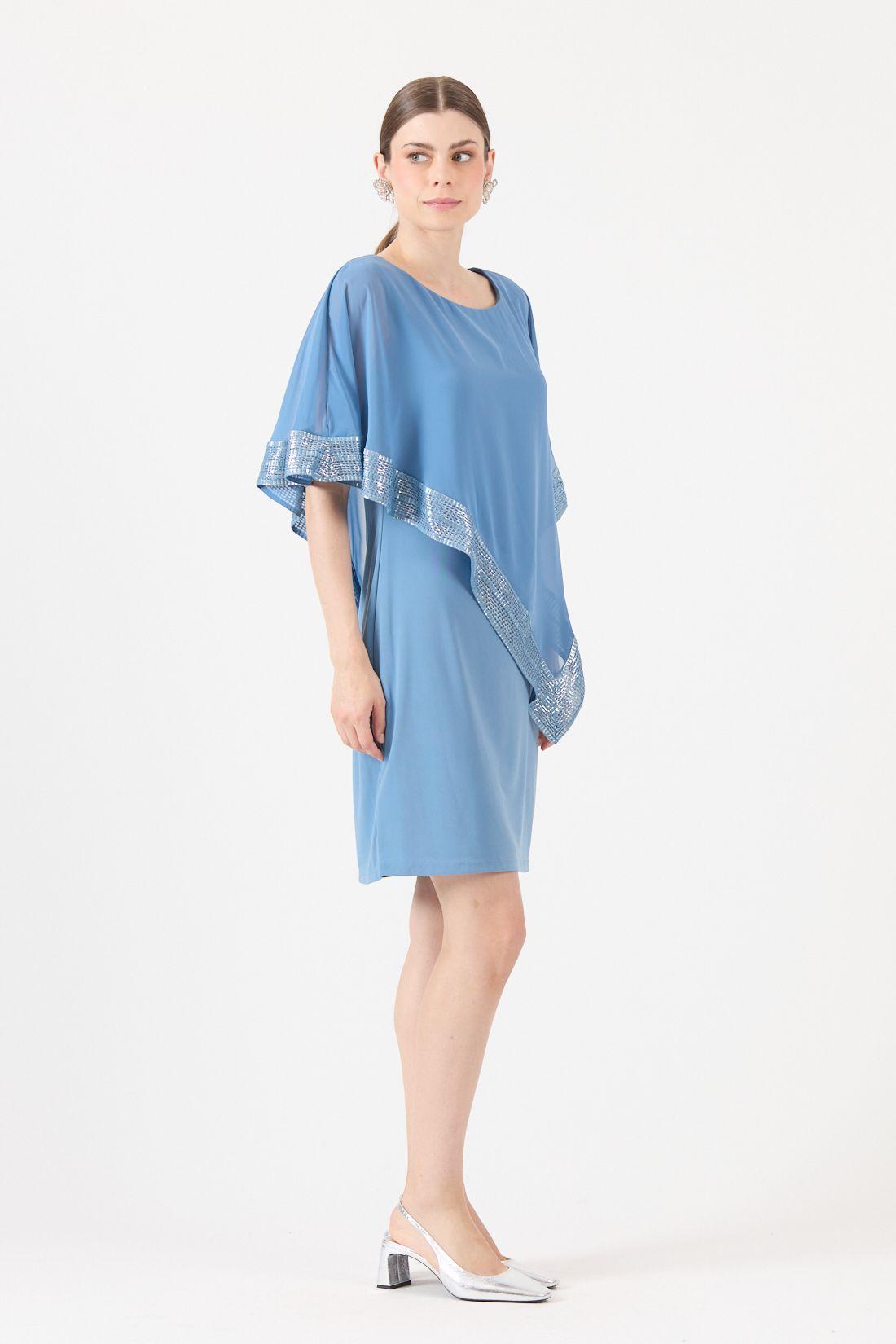Vestido Celeste Cod 0702446-3