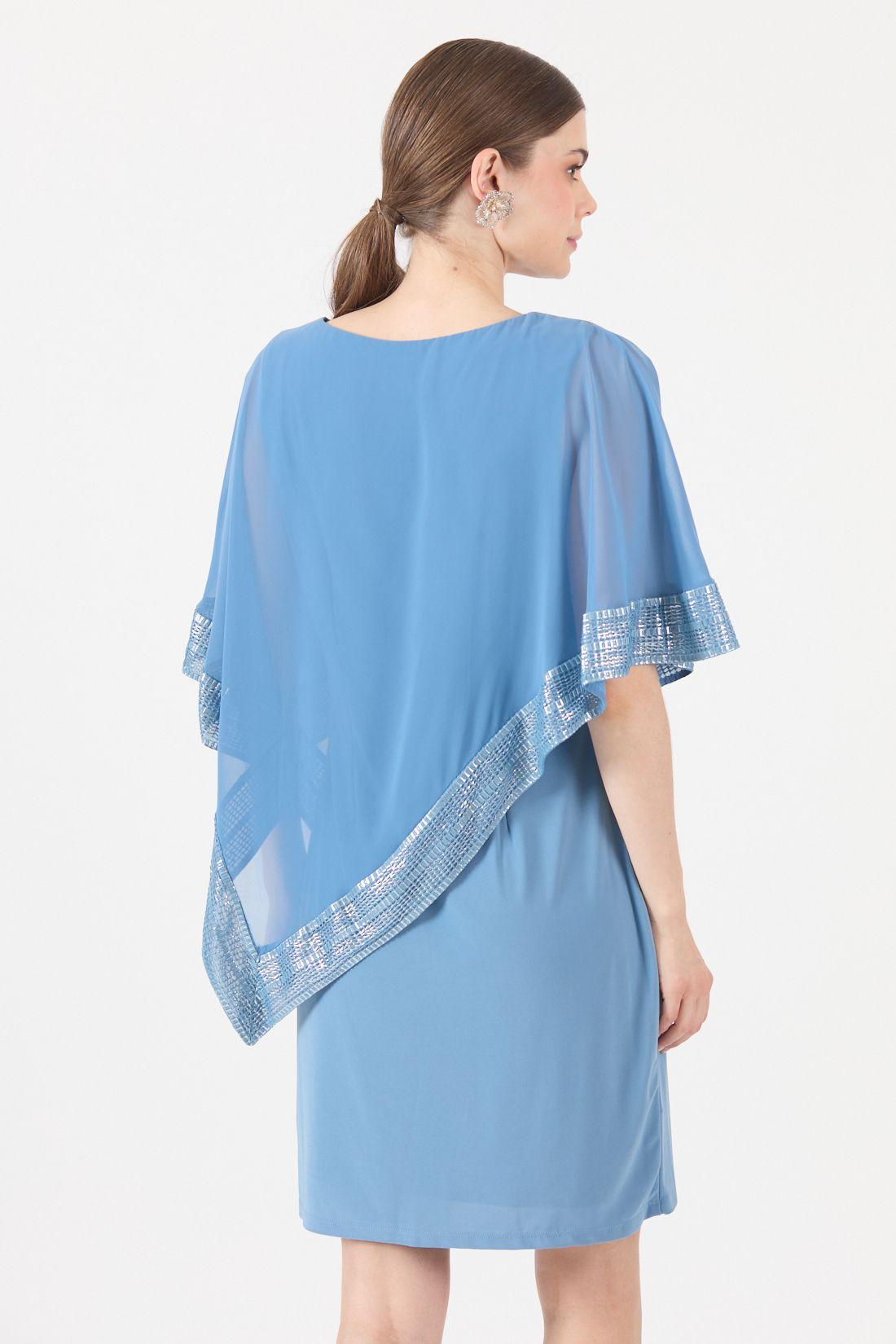 Vestido Celeste Cod 0702446-4