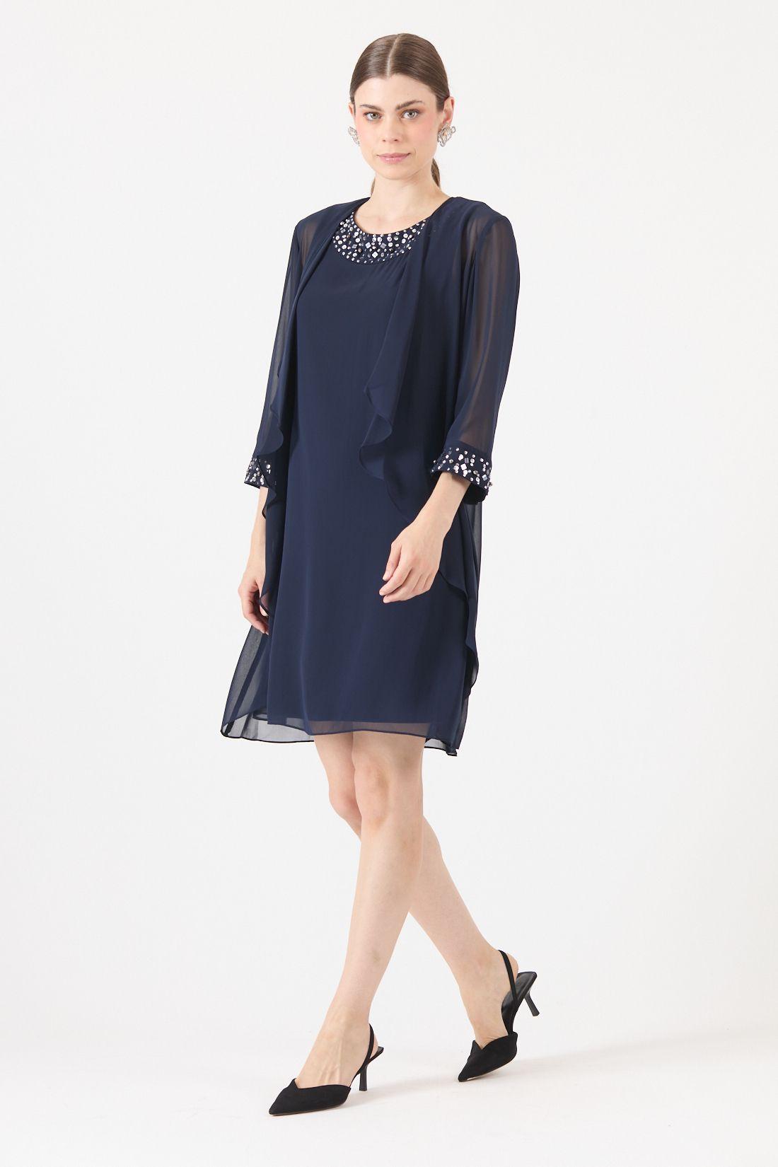 Vestido Azul Cod 0702426-3