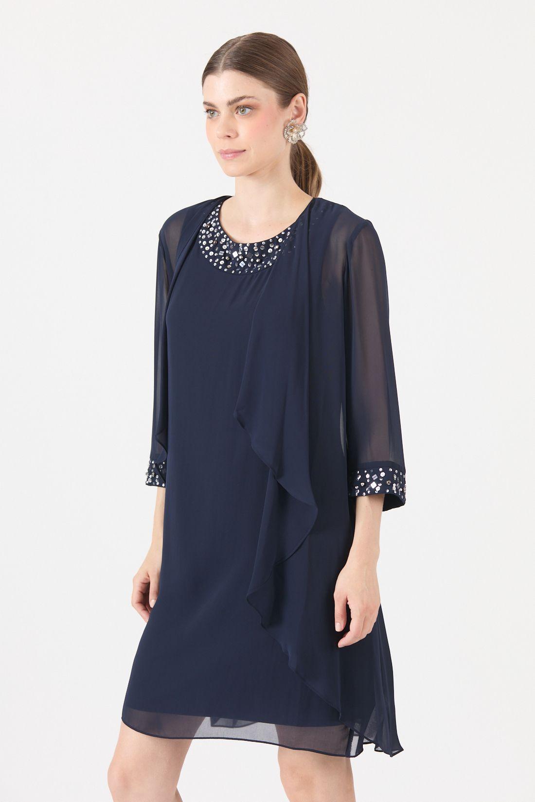 Vestido Azul Cod 0702426-4