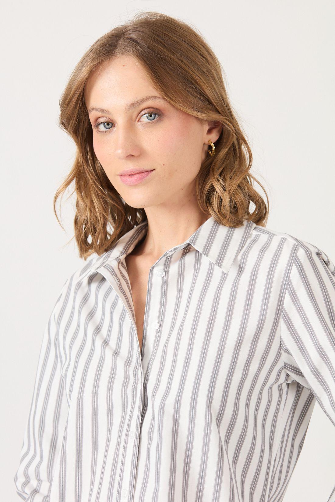 Blusa Con Rayas Gris Cod 4520806-4