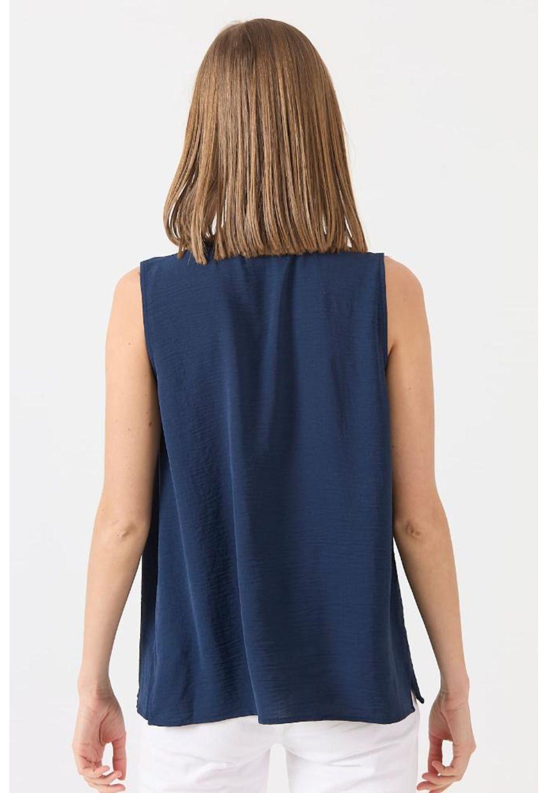 Blusa azul marino sin mangas PRIVILEGE-4