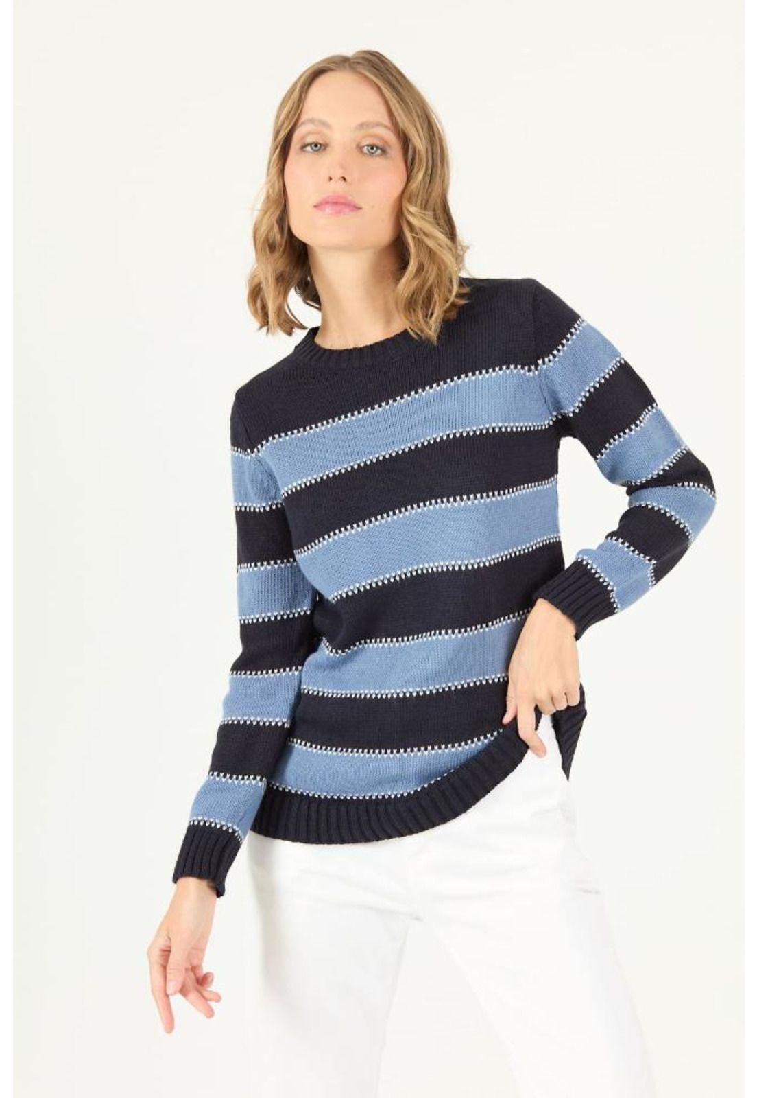 Sweater azul marino rayas PRIVILEGE 2427-0