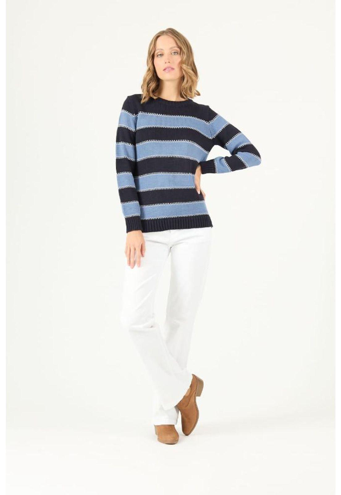 Sweater azul marino rayas PRIVILEGE 2427-1