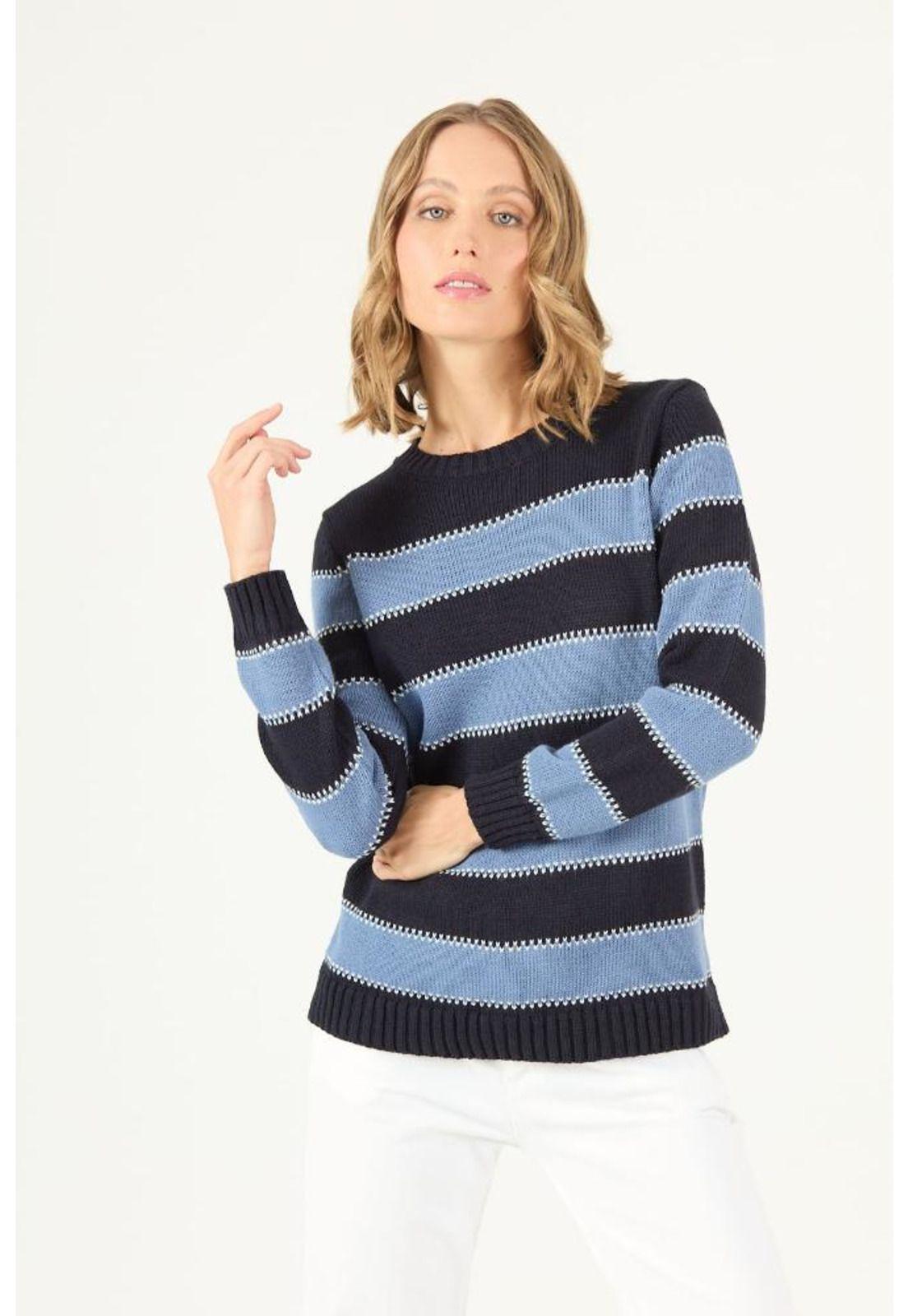 Sweater azul marino rayas PRIVILEGE 2427-2