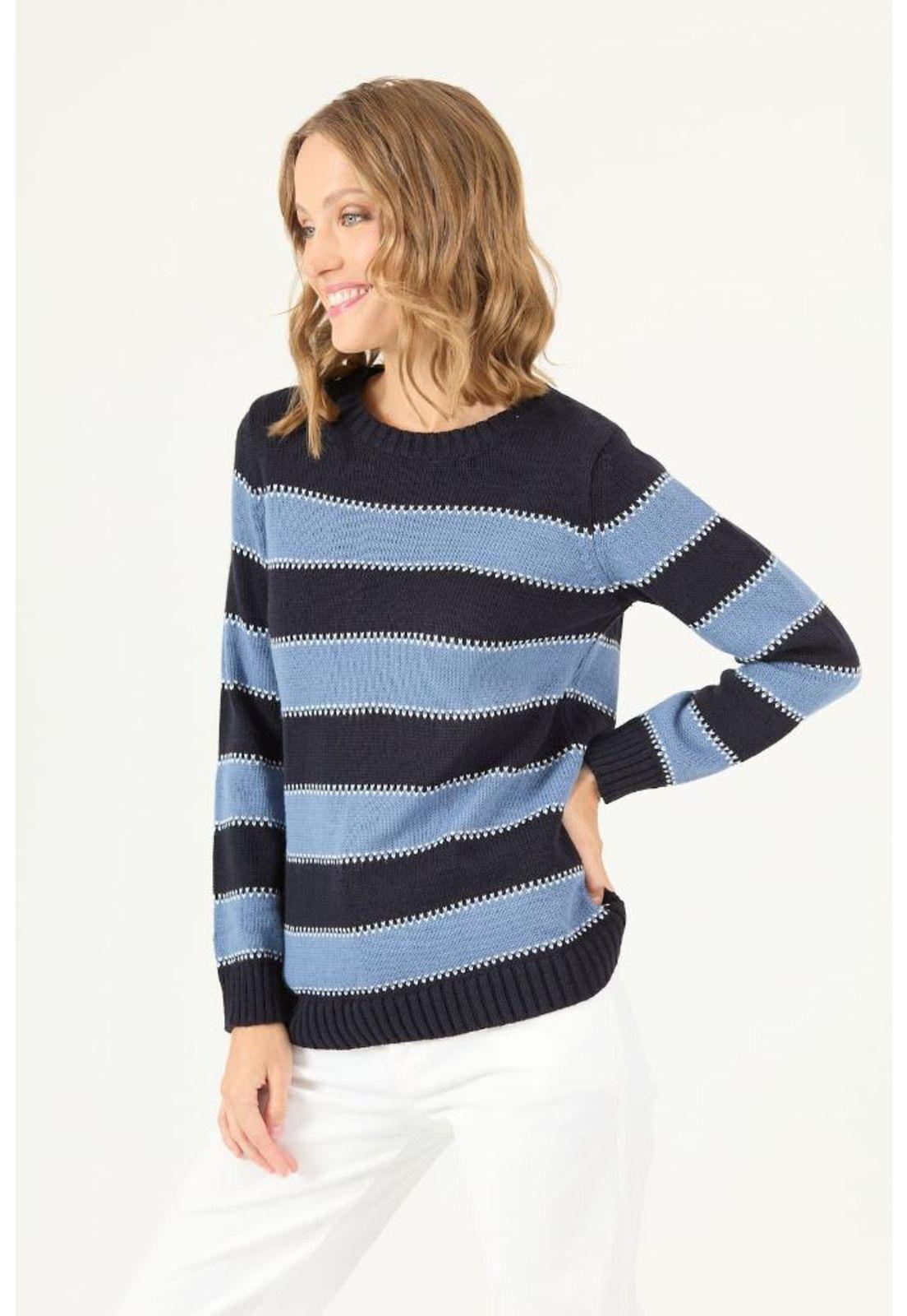 Sweater azul marino rayas PRIVILEGE 2427-3