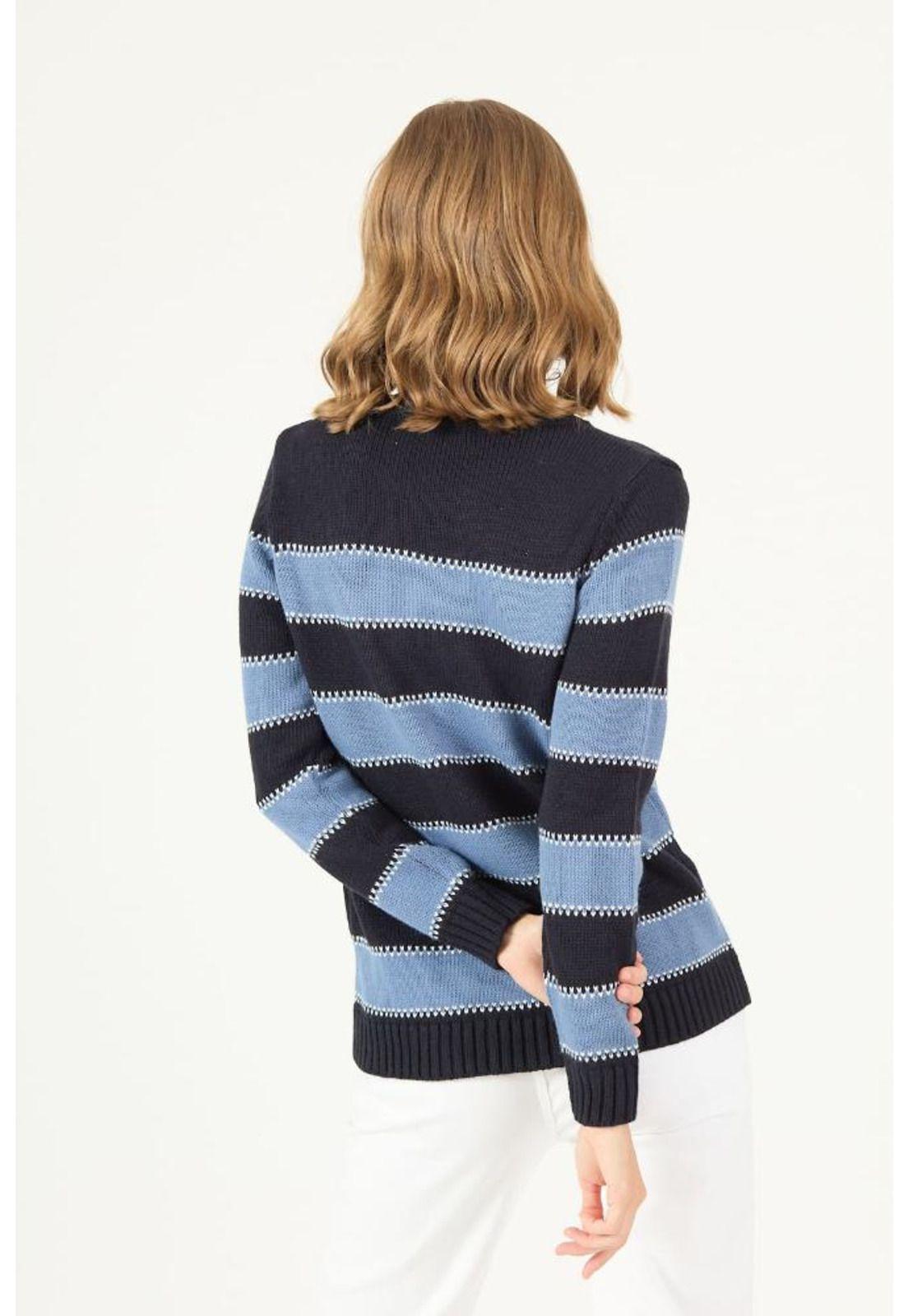Sweater azul marino rayas PRIVILEGE 2427-4