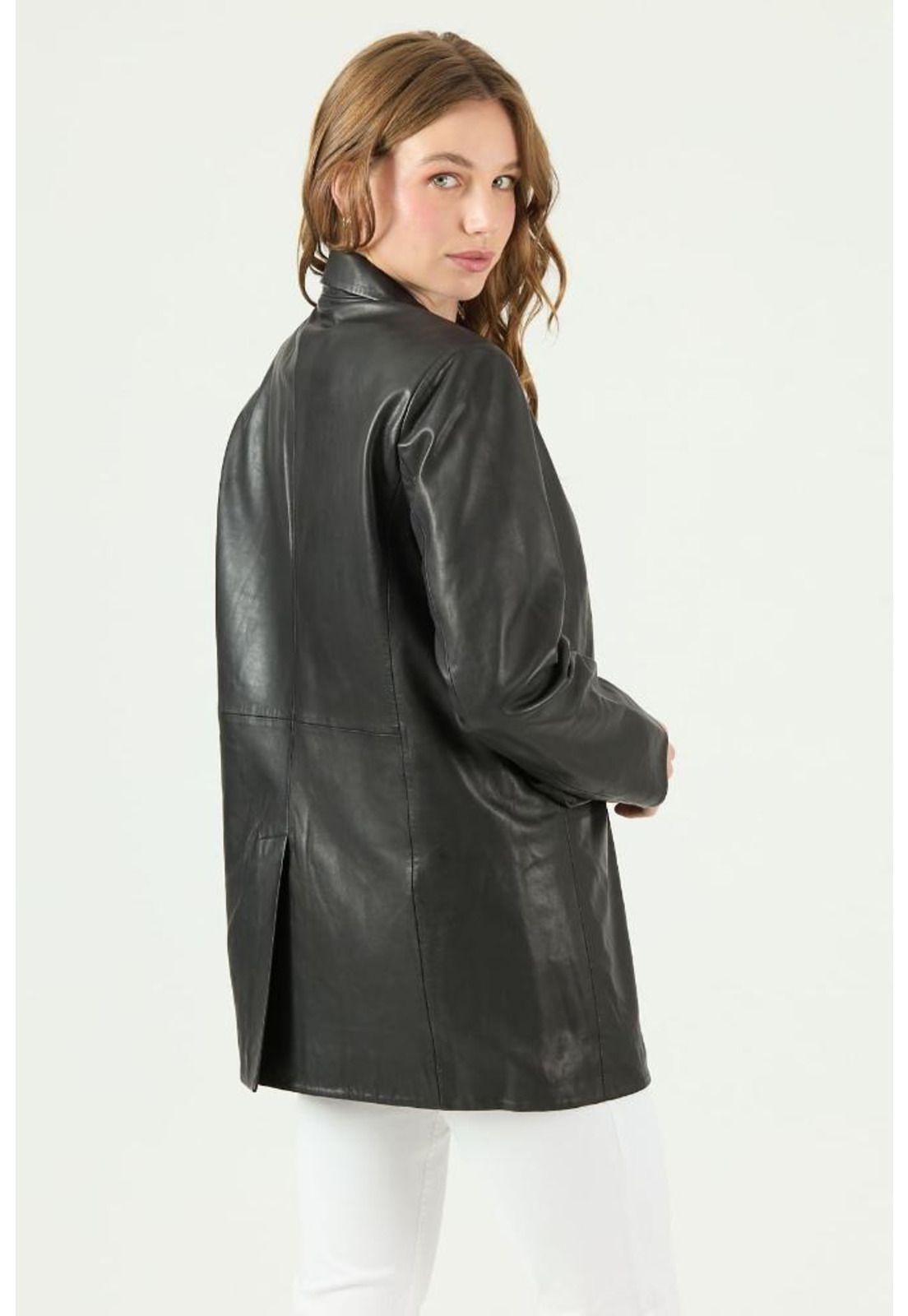 Blazer de cuero negro PRIVILEGE 2059-2