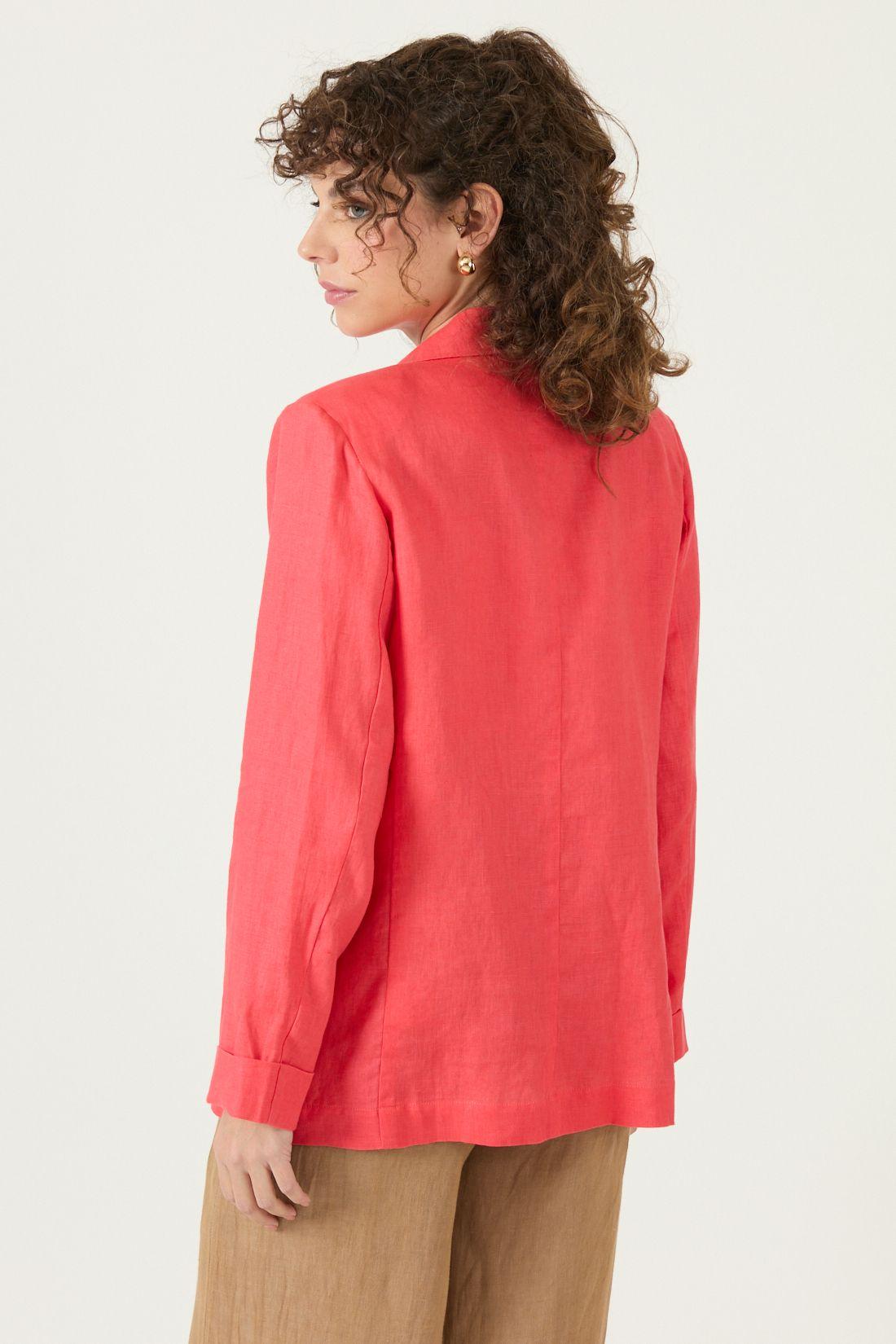Blazer De Lino Coral Cod 1513645-4