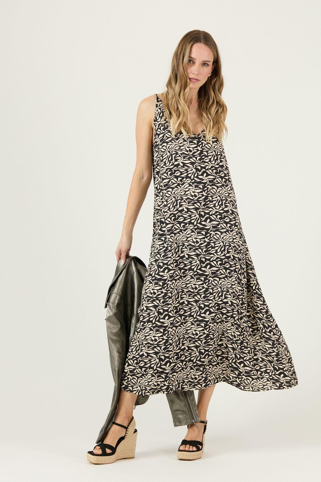 Vestido Estampado Blanco Cod 4005245-0