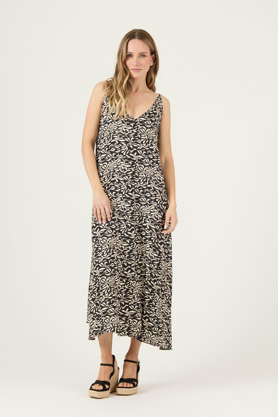 Vestido Estampado Blanco Cod 4005245-2