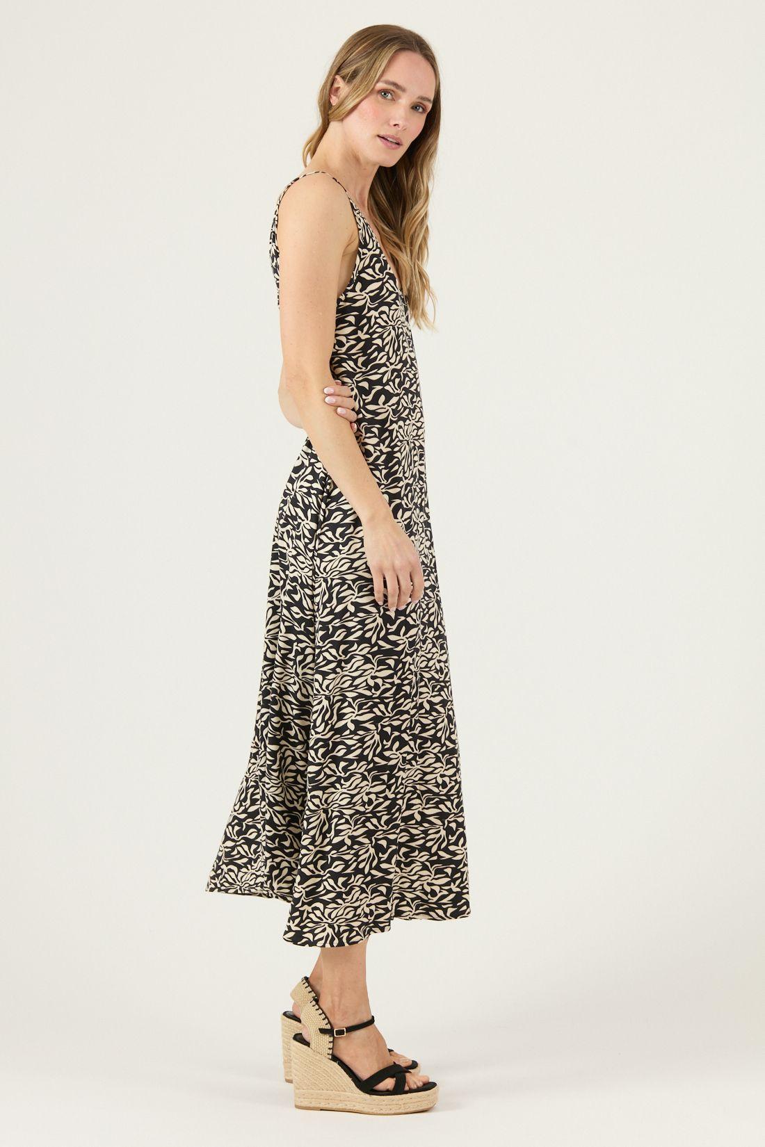 Vestido Estampado Blanco Cod 4005245-3