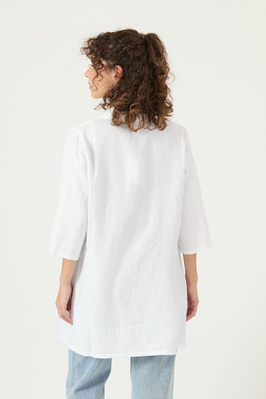 Tapado De Lino Blanco Cod 1300955-3