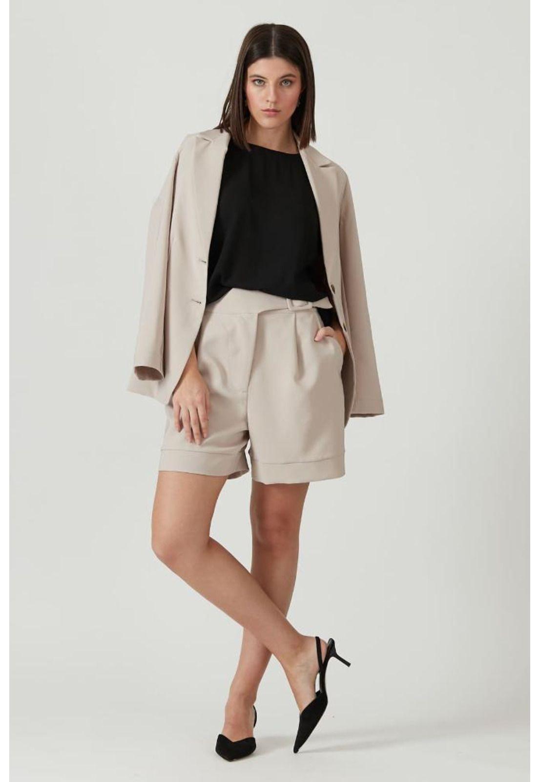Shorts mom beige-3