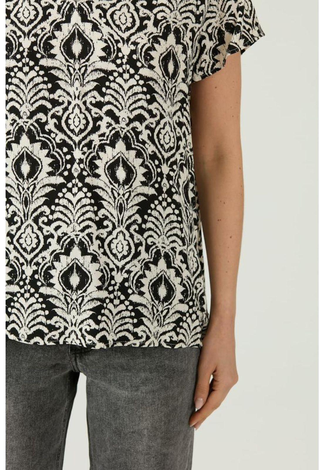Blusa negra estampada PRIVILEGE 1612-4
