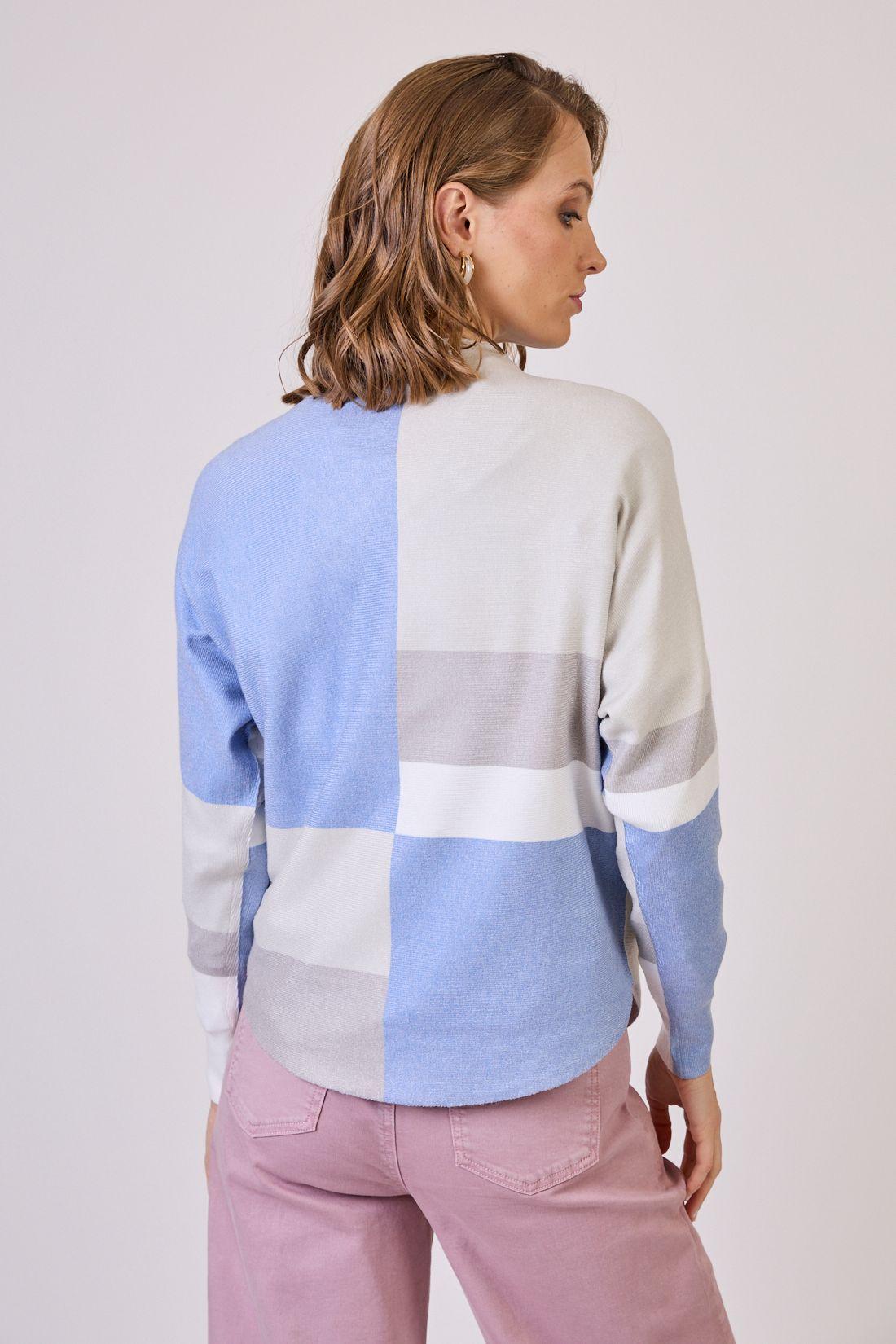 Sweater Estamplado Celeste Cod 5414186-3