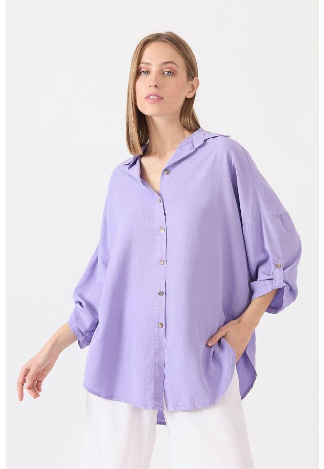 Blusa de tencel lila PRIVILEGE 1509-1