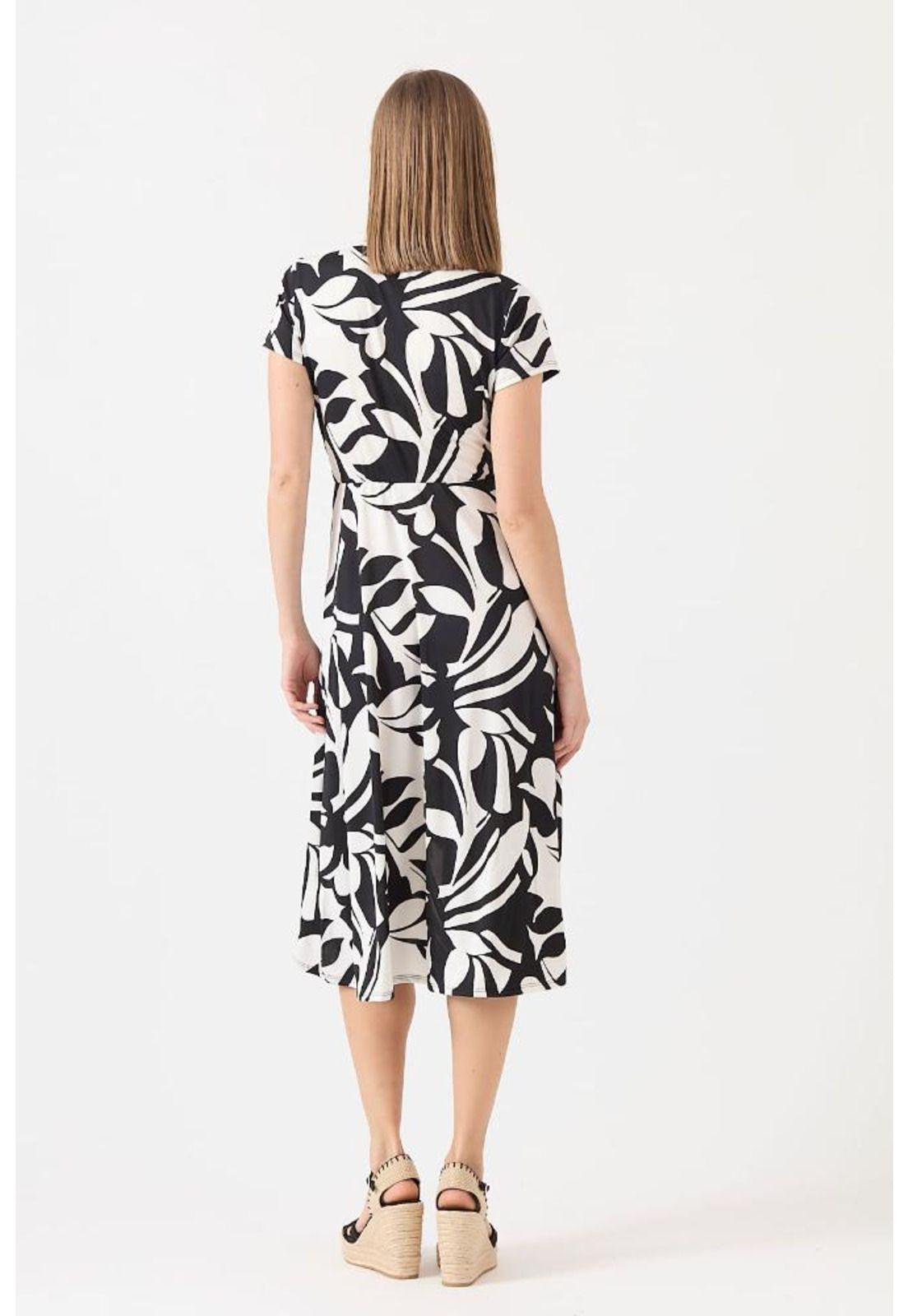 Vestido negro estampado PRIVILEGE 1146-2