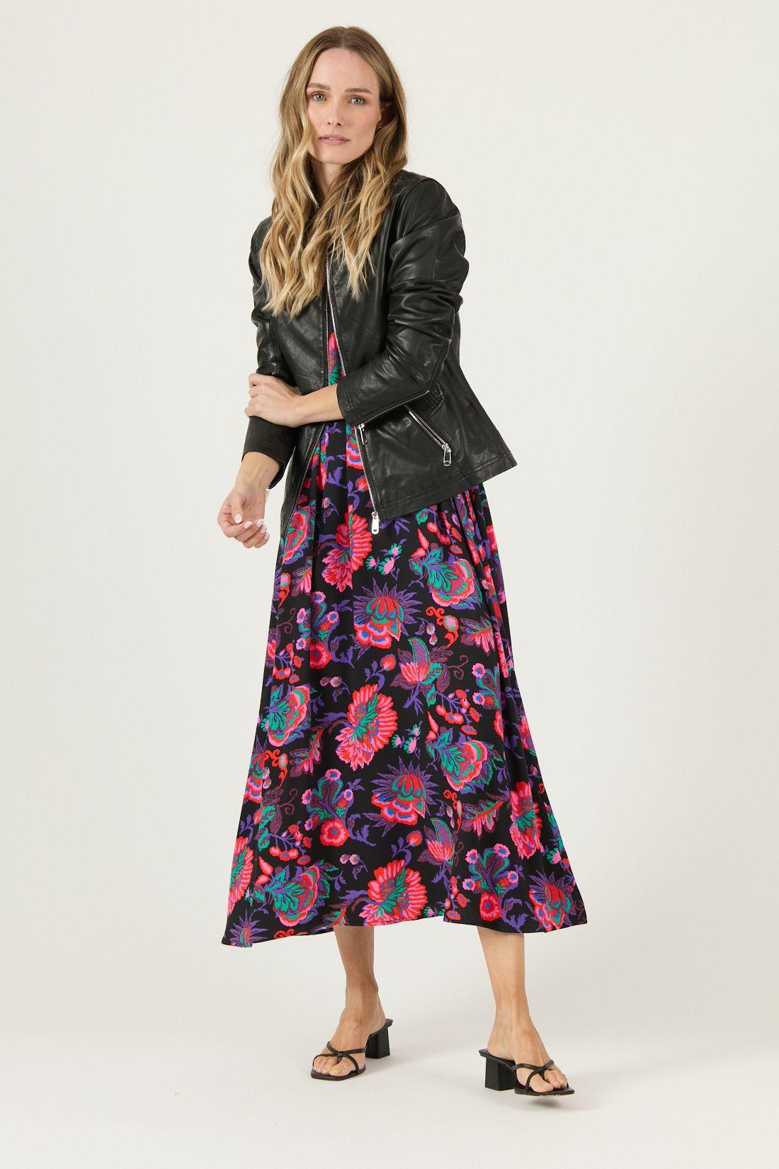 Vestido Estampado Negro Cod 4005245-1