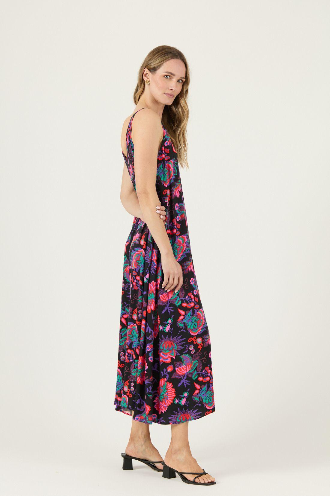 Vestido Estampado Negro Cod 4005245-2