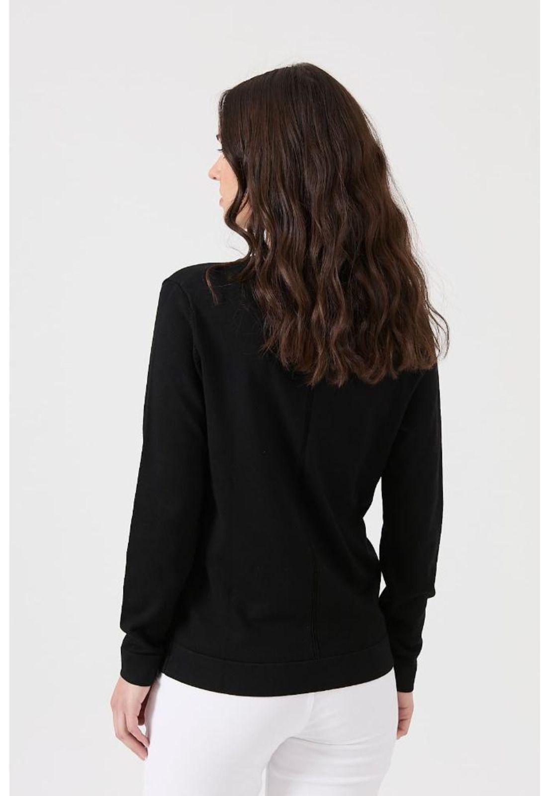 Sweater negro manga larga PRIVILEGE-4