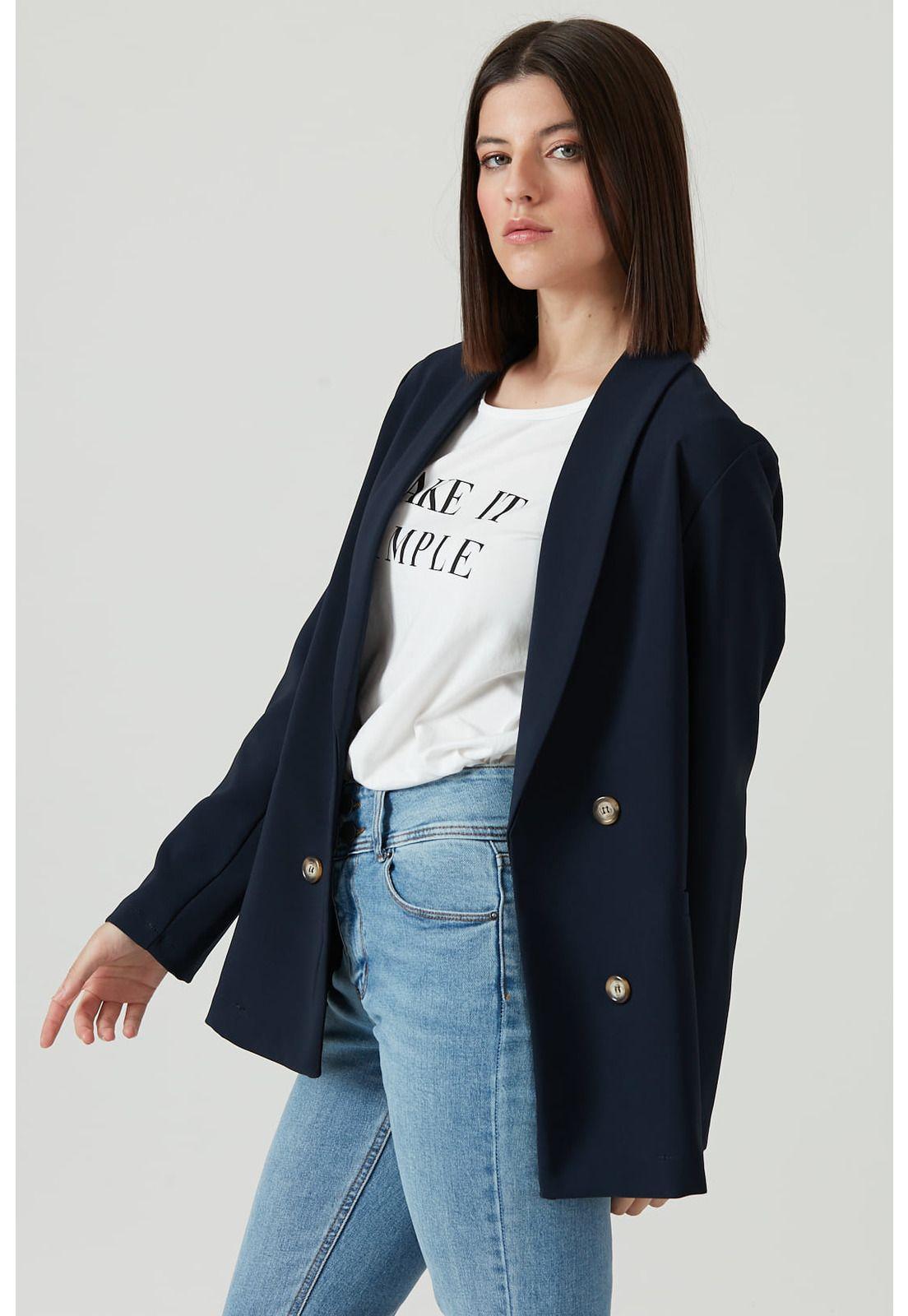 Blazer azul marino-0