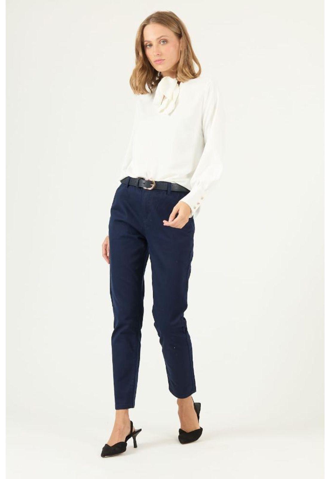 Pantalon slim fit azul marino PRIVILEGE 2224-0