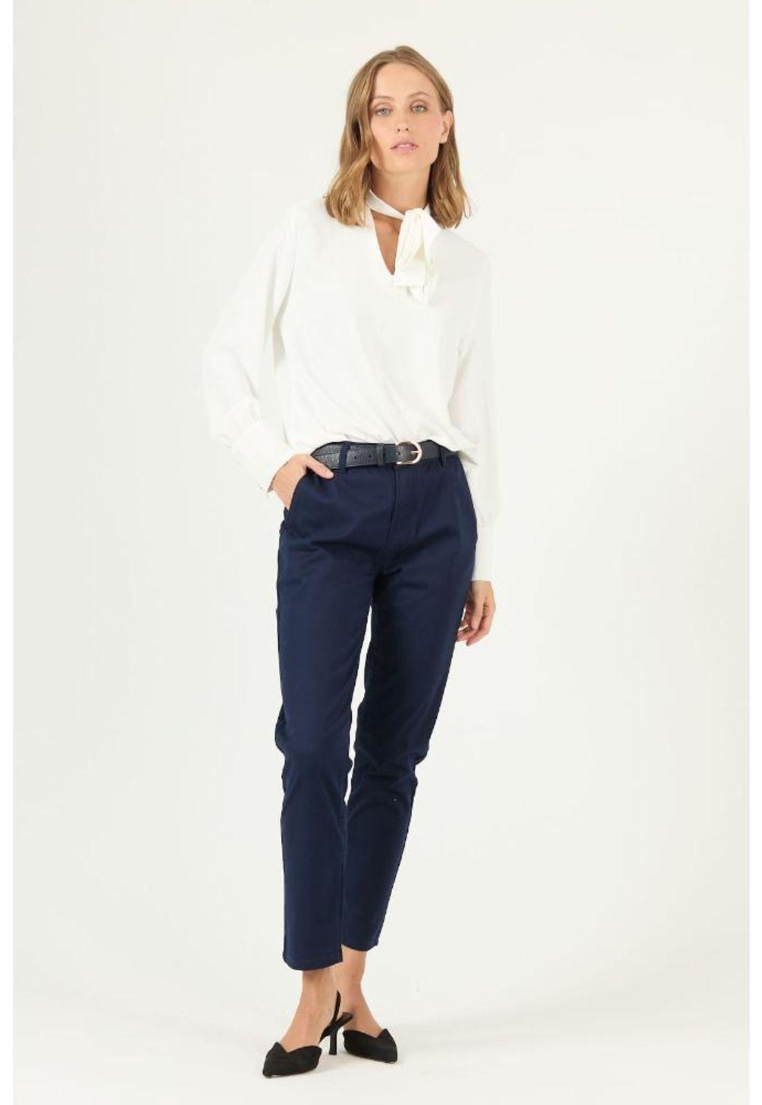 Pantalon slim fit azul marino PRIVILEGE 2224-1