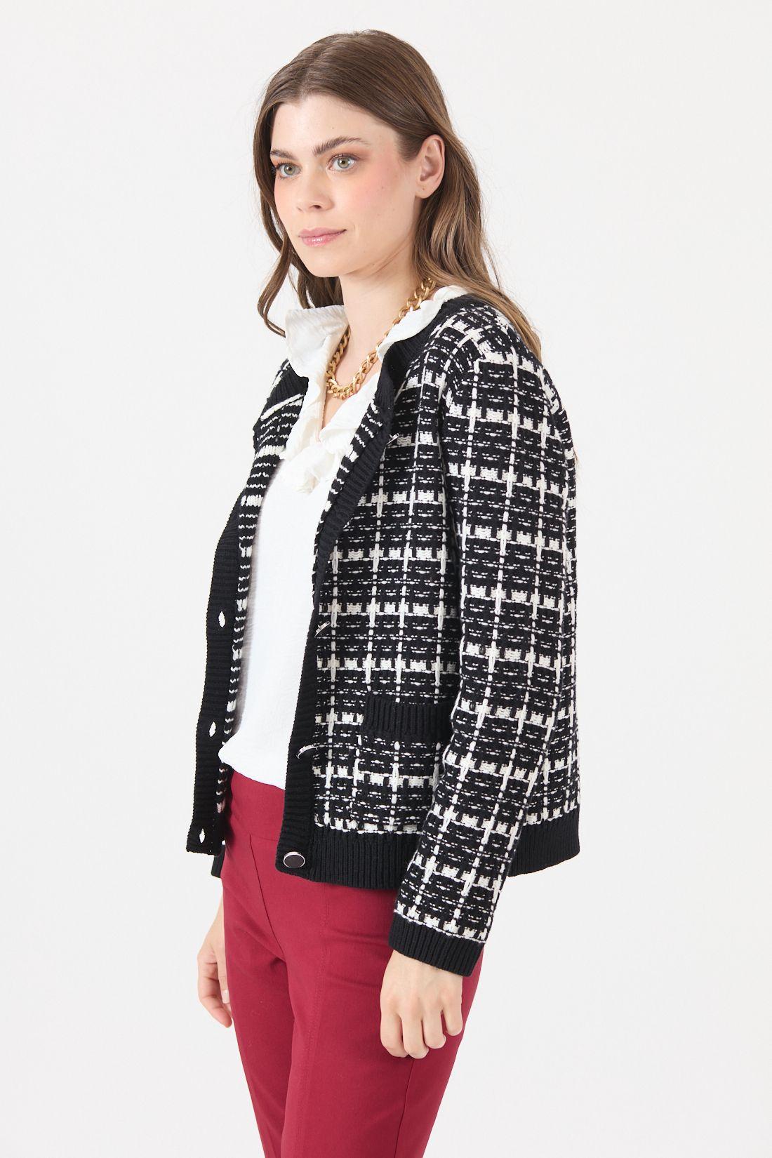 Cardigan Cuadrille Negro Cod 5414326-2