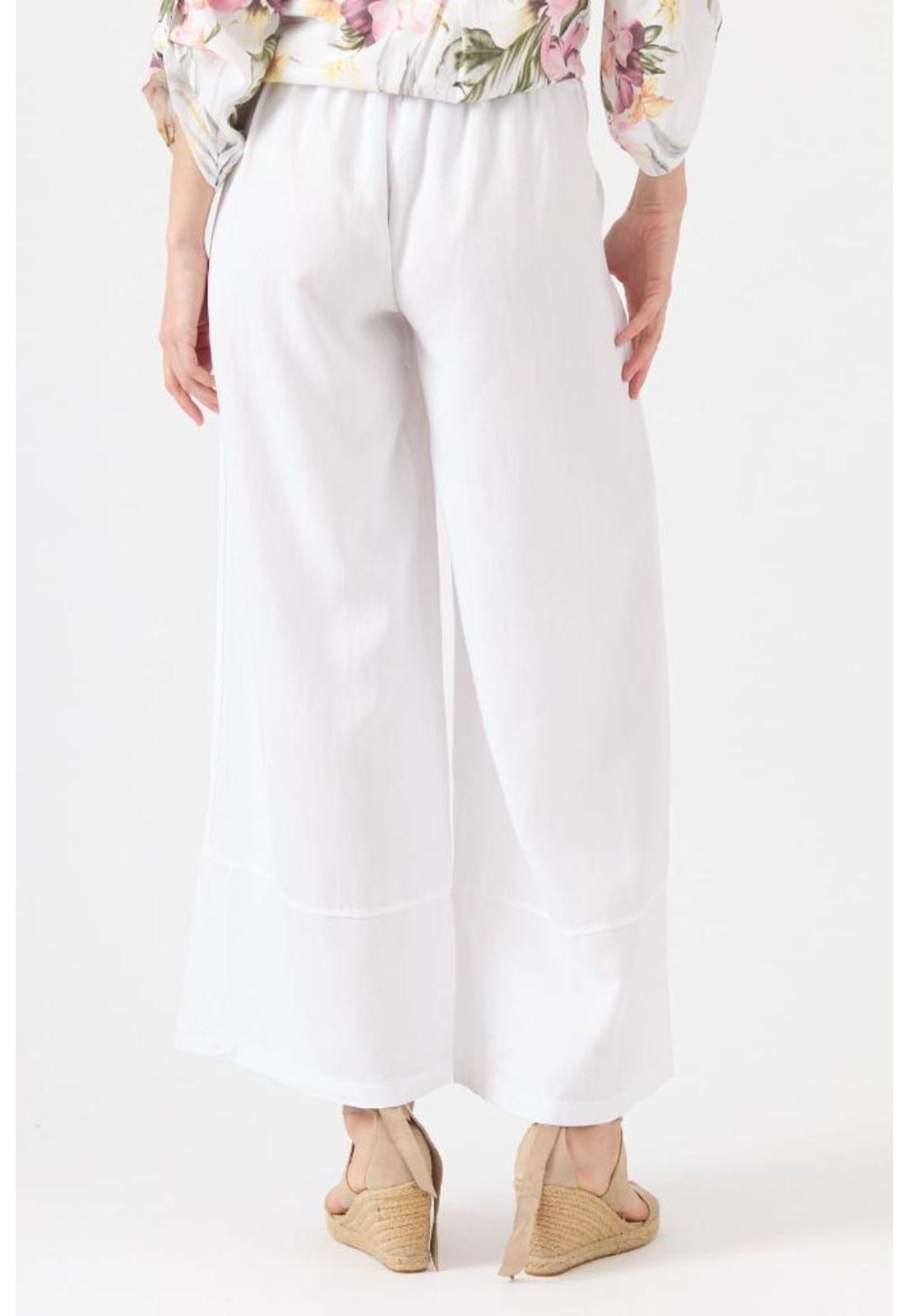 Pantalon de tencel wide leg blanco PRIVILEGE 1106-3