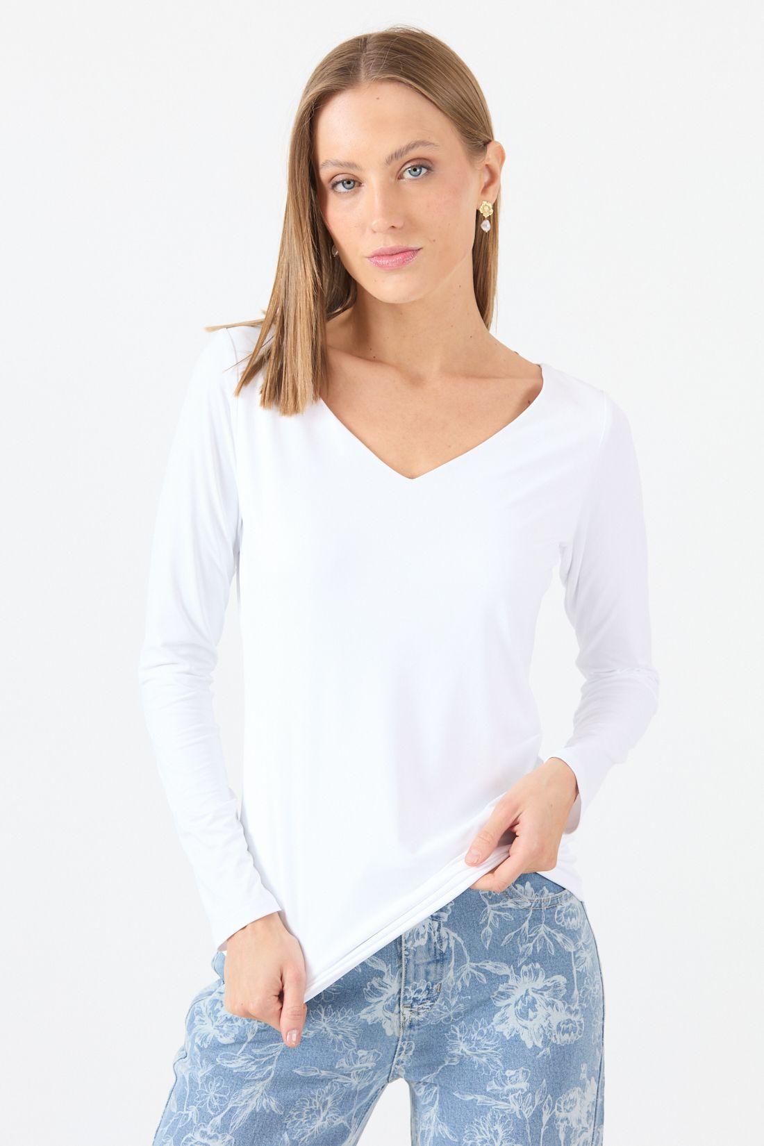 Polera Poliamida Blanca Cod 2800046-2