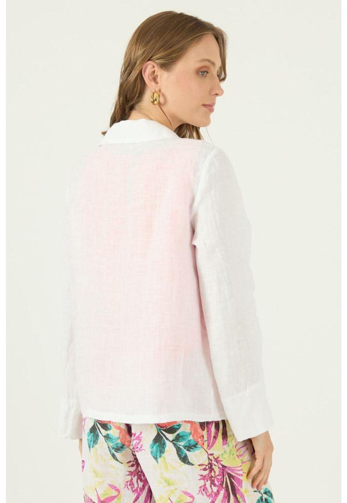 Chaqueta de lino multicolor estampada PRIVILEGE 688-0