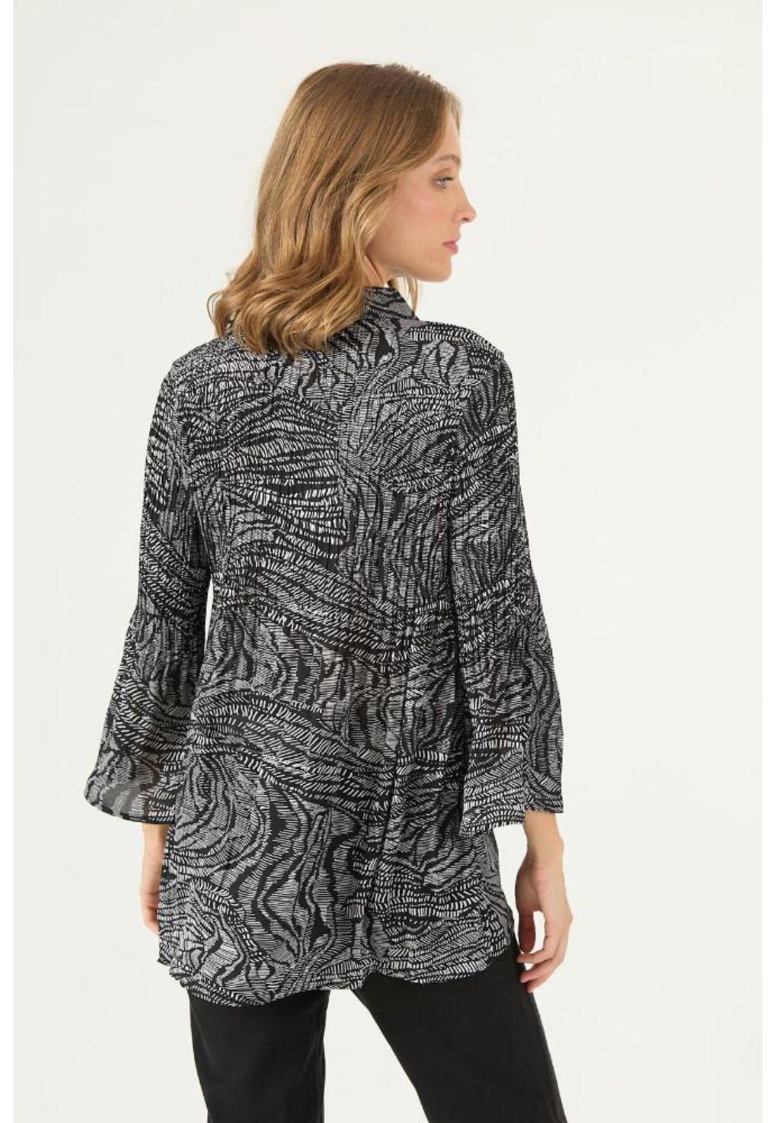 Blusa negra estampada PRIVILEGE 2182-4