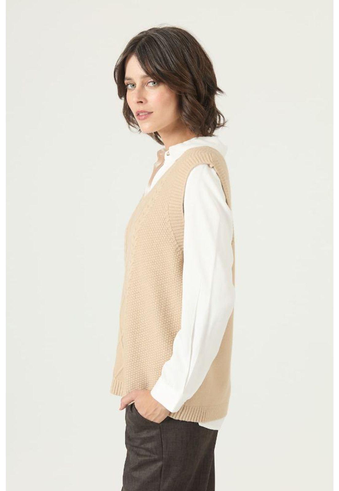 Sweater beige trenzas PRIVILEGE 2671-3