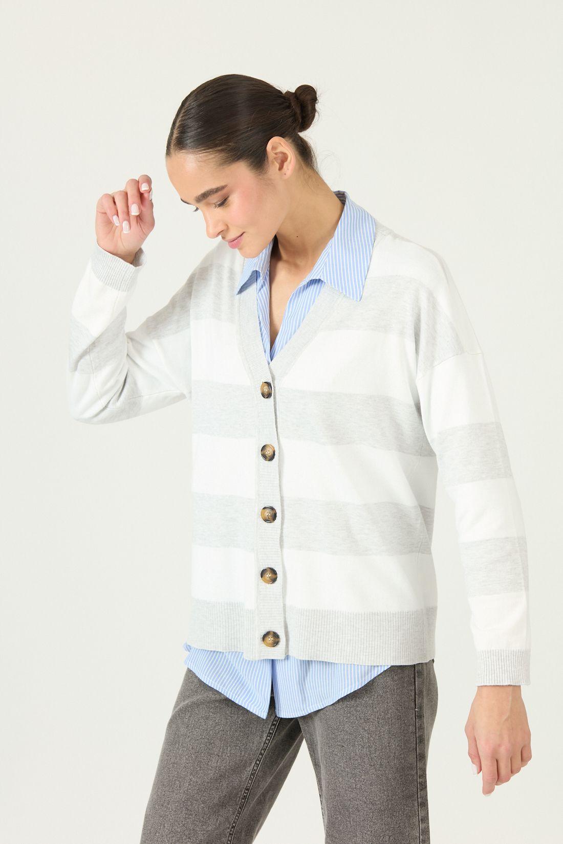 Cardigan Gris Cod 5405955-2
